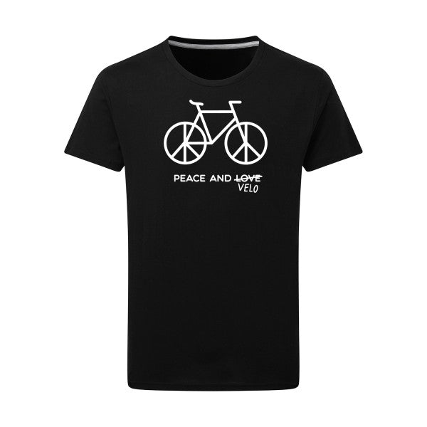 Peace and vélo - Flex Blanc Tshirt original Dark Black  4XL