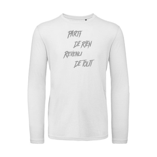 Parti de rien Gris |T shirt bio homme rigolo manches longues