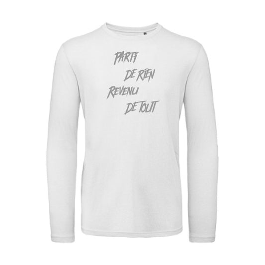 Parti de rien Gris |T shirt bio homme rigolo manches longues