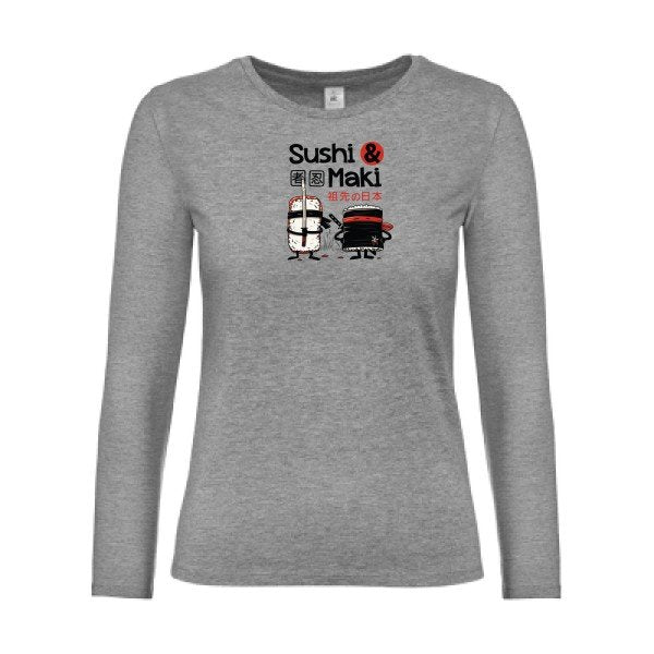 t-shirt lsl femme Sushi-et-Maki-  Sport Grey flex 