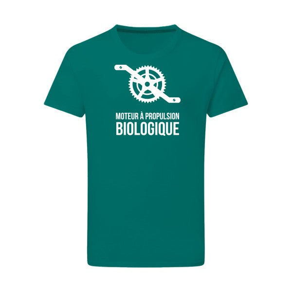 Cyclisme & écologie Blanc -Flex Blanc sur T-shirt SG  Emerald Green  2XL