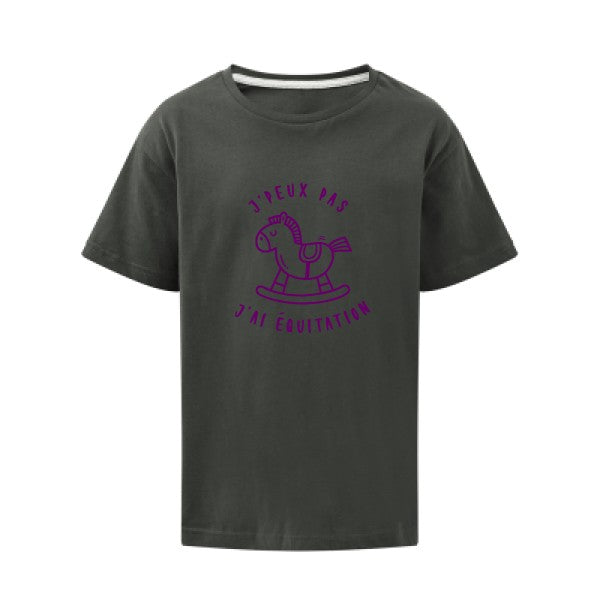 J peux pas j'ai équitation Flex Violet SG - Kids T-shirt enfant Charcoal Taille 152 (11-12/2XL)