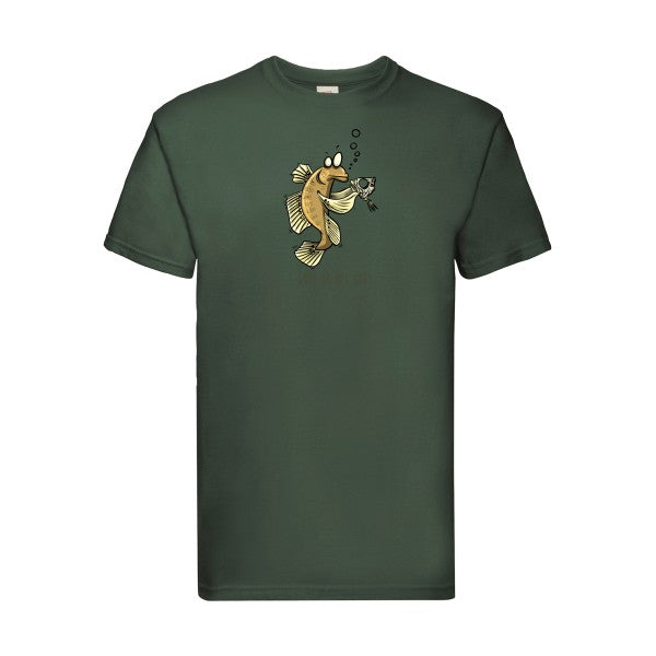 Goby or not goby Fruit of the loom 205 g/m² T-shirt/ bottle green