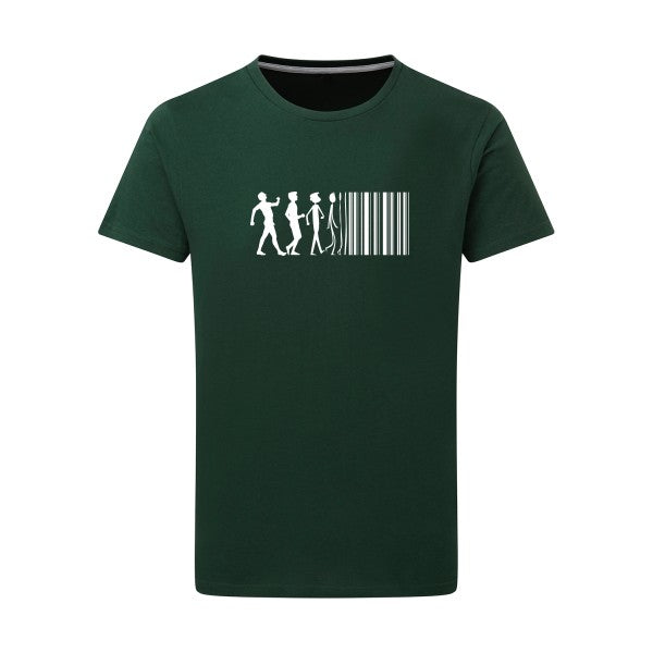 code barre Blanc -Flex Blanc sur T-shirt SG  Bottle Green  2XL