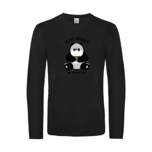 ne-pas-deranger-t-shirt-manches-longues-original-humour -Black