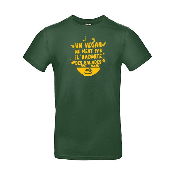 Un vegan ne ment pasFlex jaune or- T-shirt E190|Bottle Green||2XL