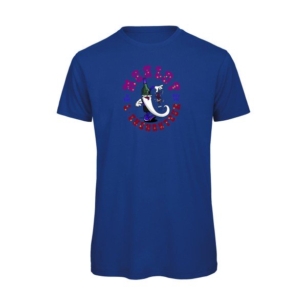 T-shirt humour original Merlot L’Enchanteur T Shirt couleur Royal Blue