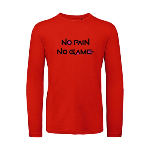 NO PAIN NO GAME  | T-shirt original LSL Fire Red 2XL