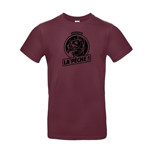 Toujours la pêche ! flex noir B&C - E190 T-shirt|Burgundy||2XL