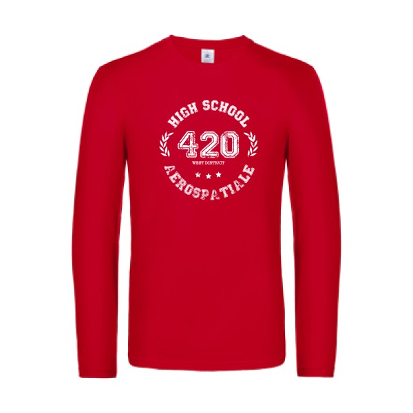 very high school - t shirt- manches- longues- original- humour- Red impression Face