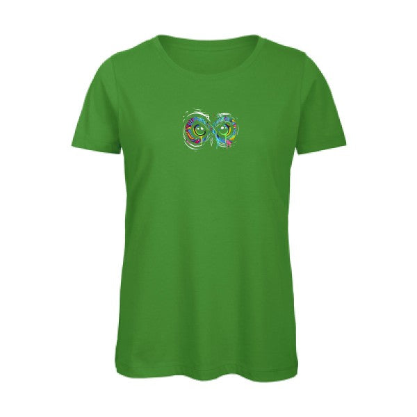 INFINIMENT-CHOUETTE- - t-shirt original femme Real Green