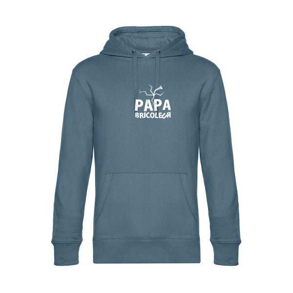 Papa-bricoleur sweat shirt original nordic blue flex Blanc impression Face