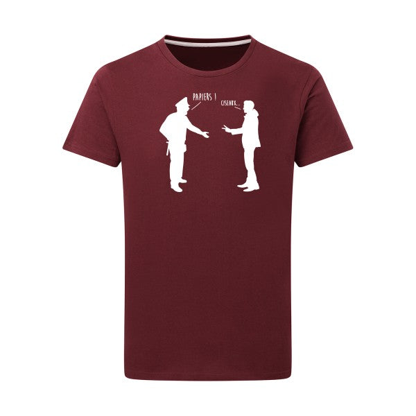 CHIFOUMI - Flex Blanc Tshirt original Burgundy  2XL