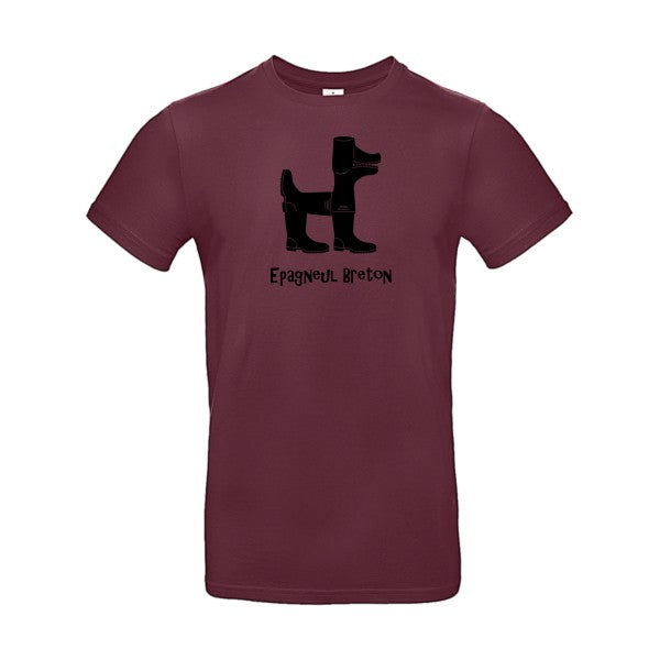 Epagneul bretonFlex noir- T-shirt E190|Burgundy||2XL