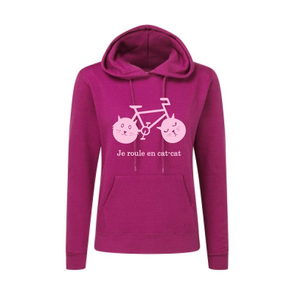 cat-cat bike Rose |Sweat original à capuche Femme