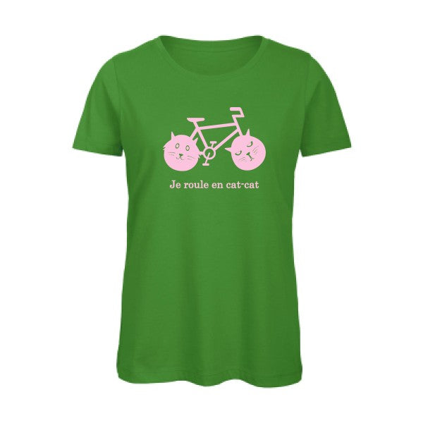 T shirt humour bio femme   femme bio|cat-cat bike Rose 