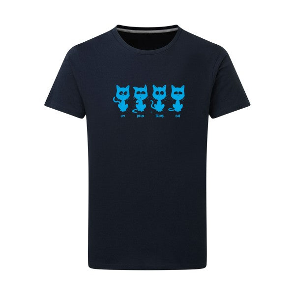 un deux trois cat - Flex bleu clair Tshirt original Navy  5XL