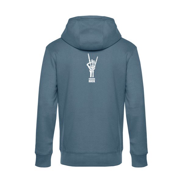 Forever-Rock-!!! sweat shirt original nordic blue flex Blanc impression Dos