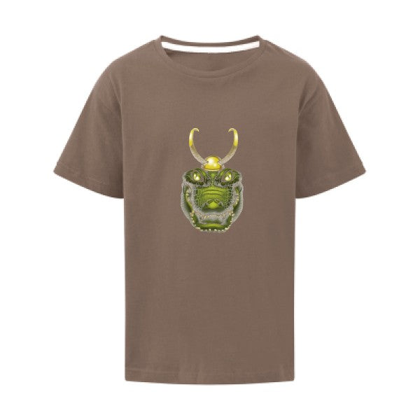 Alligator smile SG - Kids T-shirt enfant Deep Taupe Taille 128 (7-8/L)