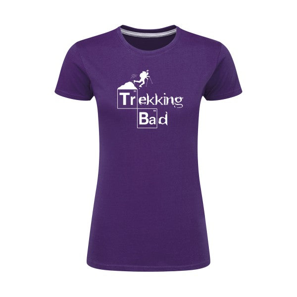 Trekking bad | Blanc |T shirt original femme|SG