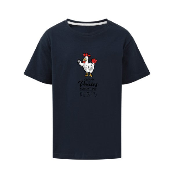 quand les poules auront des dents SG - Kids T-shirt enfant Navy Taille 140 (9-10/XL)