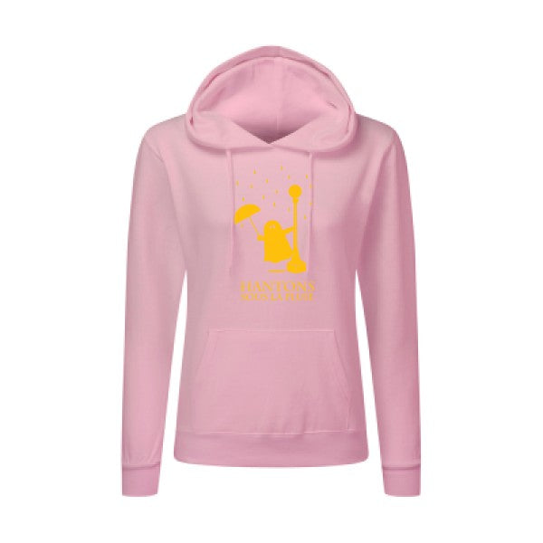 Hantons sous la pluie jaune Or |Sweat original à capuche Femme