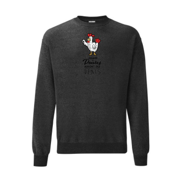 quand les poules auront des dents Fruit of the loom 280 g/m² Sweat shirt