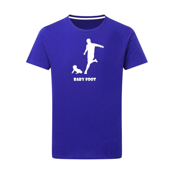 Baby foot Blanc -Flex Blanc sur T-shirt SG  Royal Blue  5XL