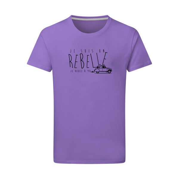 je suis un rebelle - Flex noir Tshirt original Aster Purple  2XL