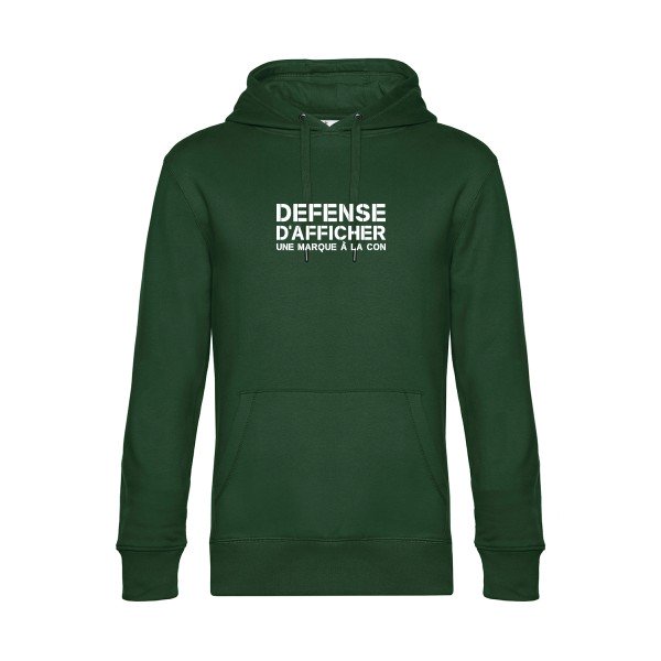 Marque-a-la-Con sweat shirt original Bottle Green flex Blanc impression Face