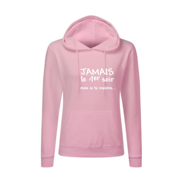 JAMAIS... Blanc |Sweat original à capuche Femme