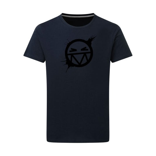 Smile noir -Flex noir sur T-shirt SG  Navy  5XL