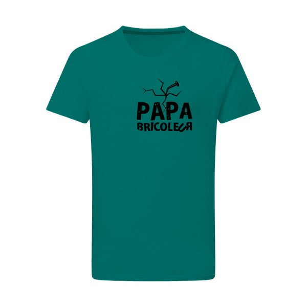 Papa bricoleur - Flex noir Tshirt original Emerald Green  2XL