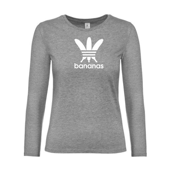 t-shirt lsl femme bananas Sport Grey flex blanc