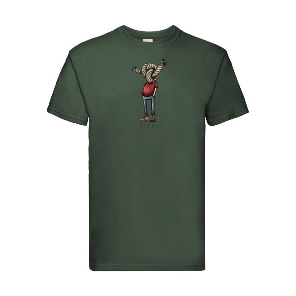 Tête de noeud… Fruit of the loom 205 g/m² T-shirt/ bottle green