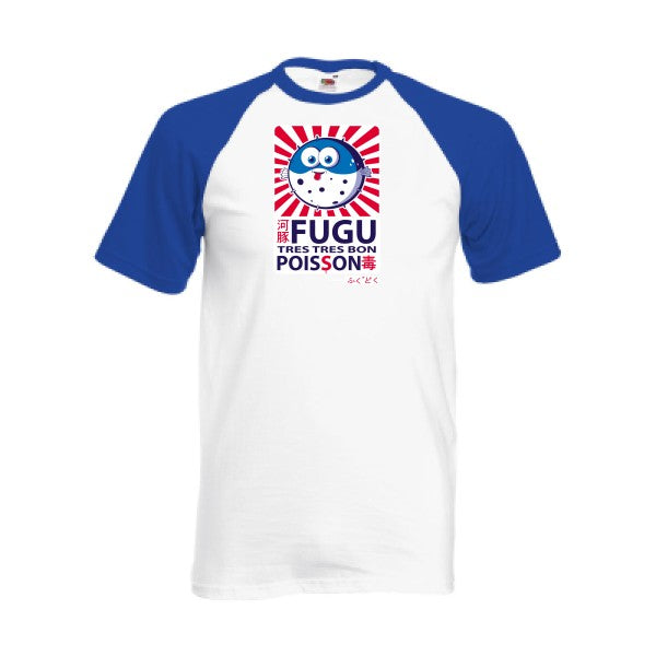 T-shirt fruit of the loom baseball  couleur White/Royal