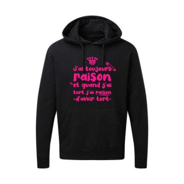 J'ai toujours raison Rose Fluo SG - Hooded Sweatshirt Sweat capuche