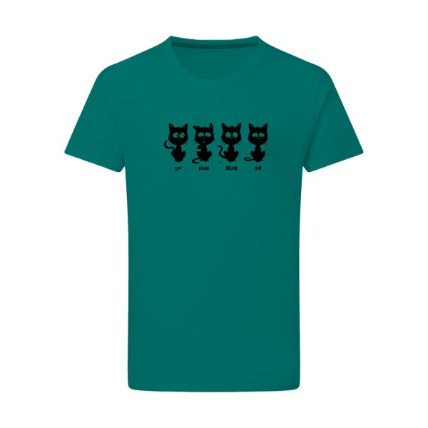 un deux trois cat - Flex noir Tshirt original Emerald Green  2XL