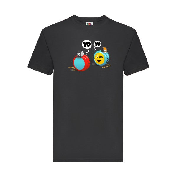 Yo Yo Fruit of the loom 205 g/m² T-shirt/ noir