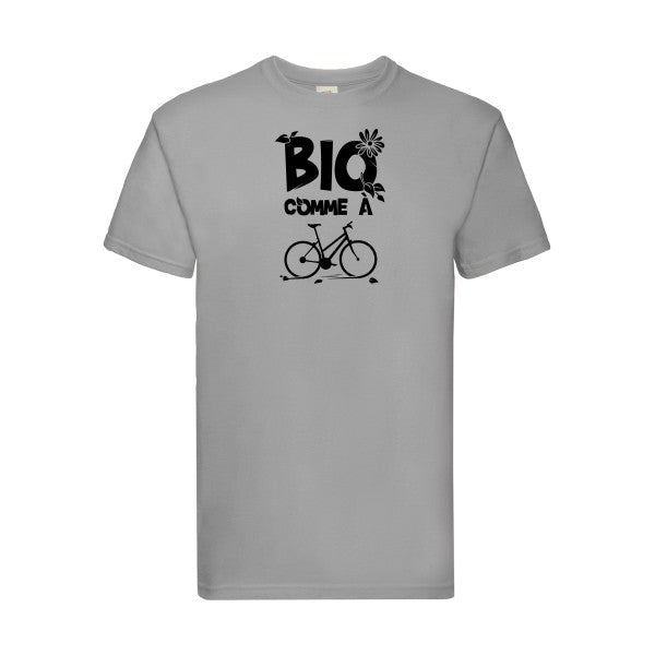 T-shirt|Bio comme un vélo |Noir  |Fruit of the loom 205  G