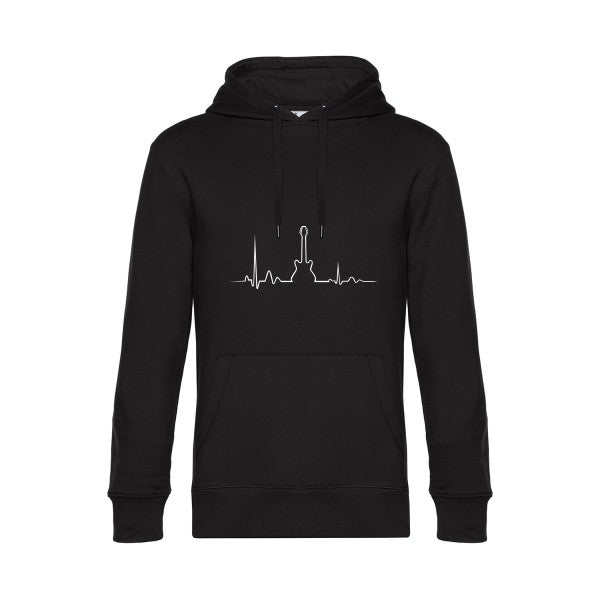 I-live-rock-n-roll- Sweat à capuche original Black - RueDuTeeshirt
