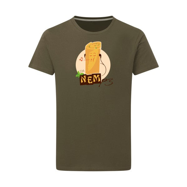 T-shirt homme NEMp3 - T-shirt original pour les mélomanes Military Green 2XL