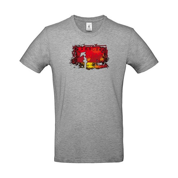 T-shirt humour original Contemplation T Shirt couleur Sport Grey