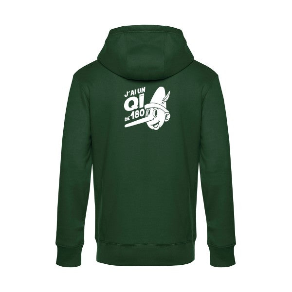 Quotient-intellectuel sweat shirt original Bottle Green flex Blanc impression Dos