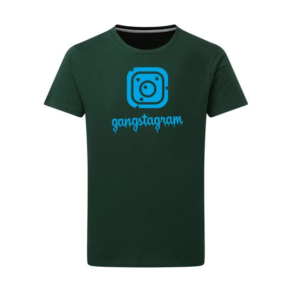 GANGSTAGRAM - Flex bleu clair Tshirt original Bottle Green  2XL