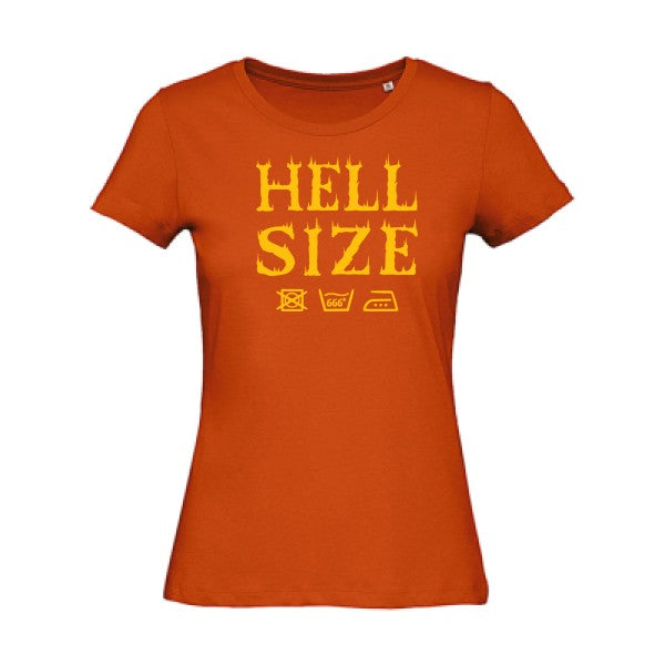 T shirt humour bio femme   femme bio|HELL SIZE ! jaune Or 