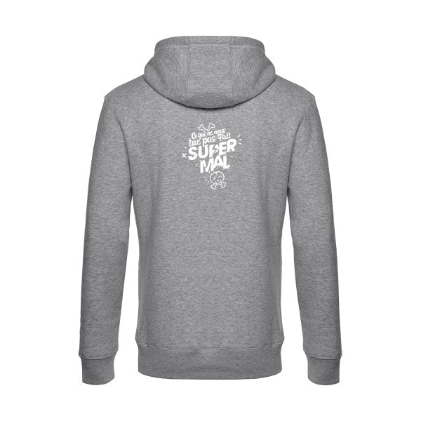 Ce-qui-ne-nous-tue-pas sweat shirt original Heather Grey flex Blanc impression Dos