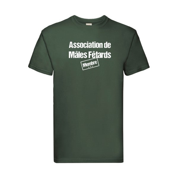 T-shirt|Association de Mâles Fêtards |flex Blanc| Fruit of the loom 205 g 