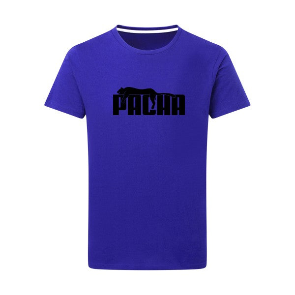 Pacha noir -Flex noir sur T-shirt SG  Royal Blue  5XL