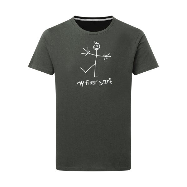 First Selfie - Flex Blanc Tshirt original Charcoal  5XL